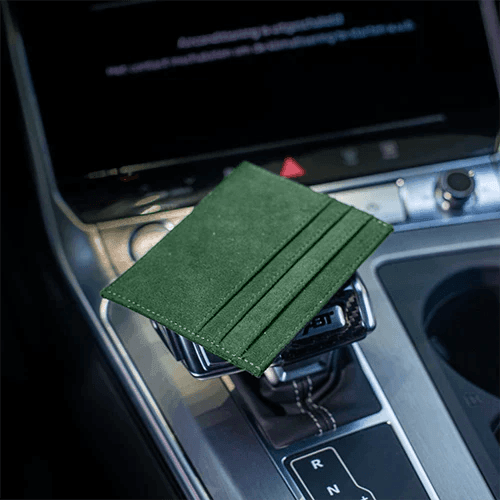 Alcantara Card Wallet - Midnight Green - Alcanside