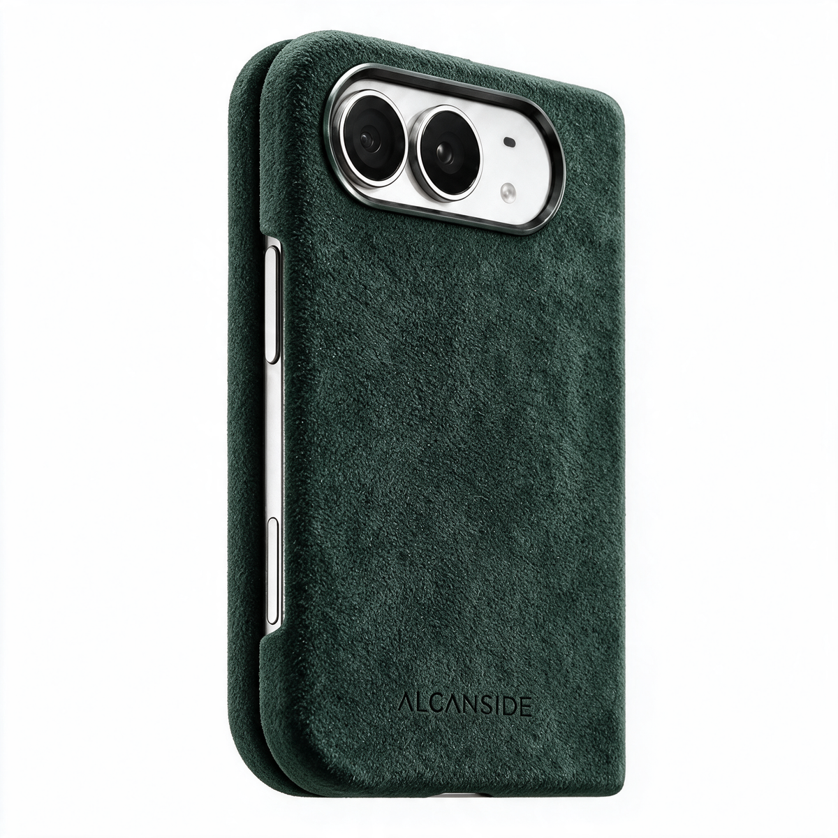 Midnight Green Alcantara case for iPhone Duo, product image 1