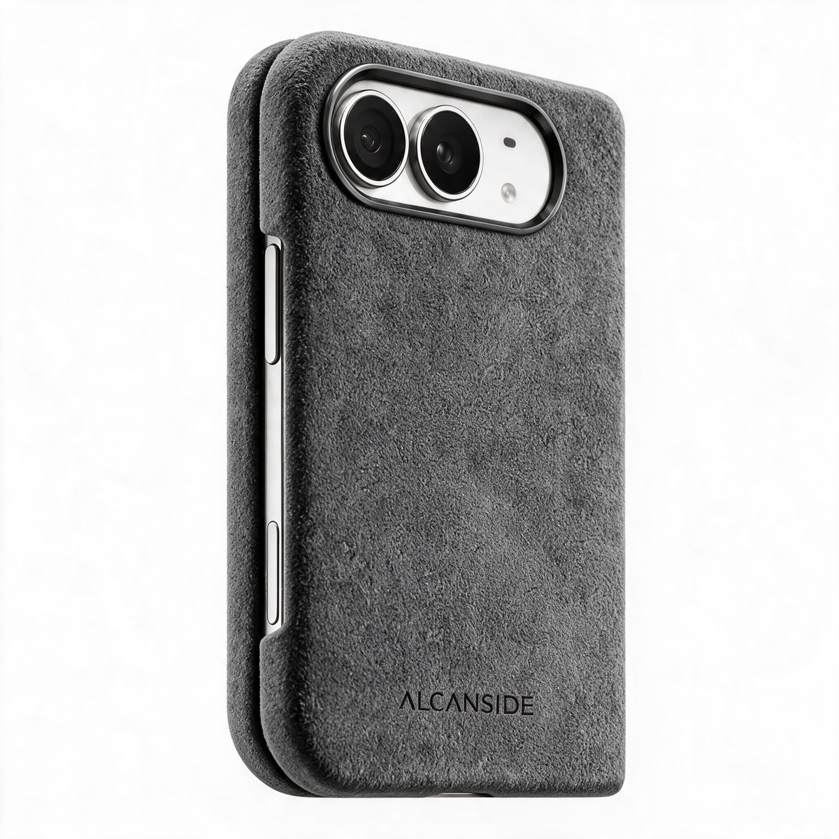 Nardo Gray Alcantara case for iPhone Duo, product image 1