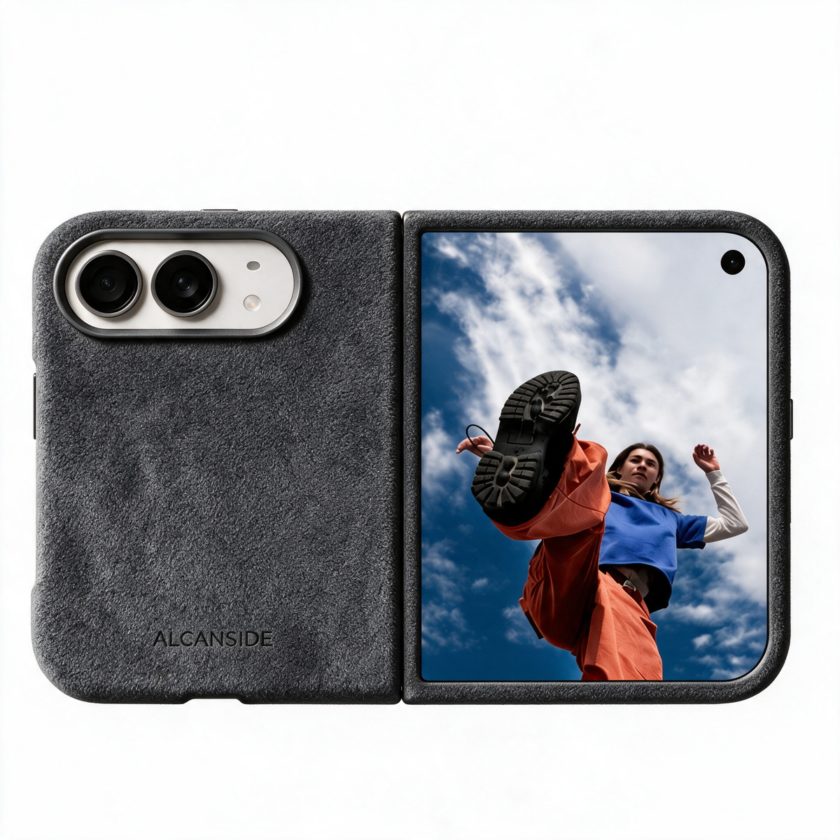 Space Grey Alcantara case for iPhone Duo, product image 2