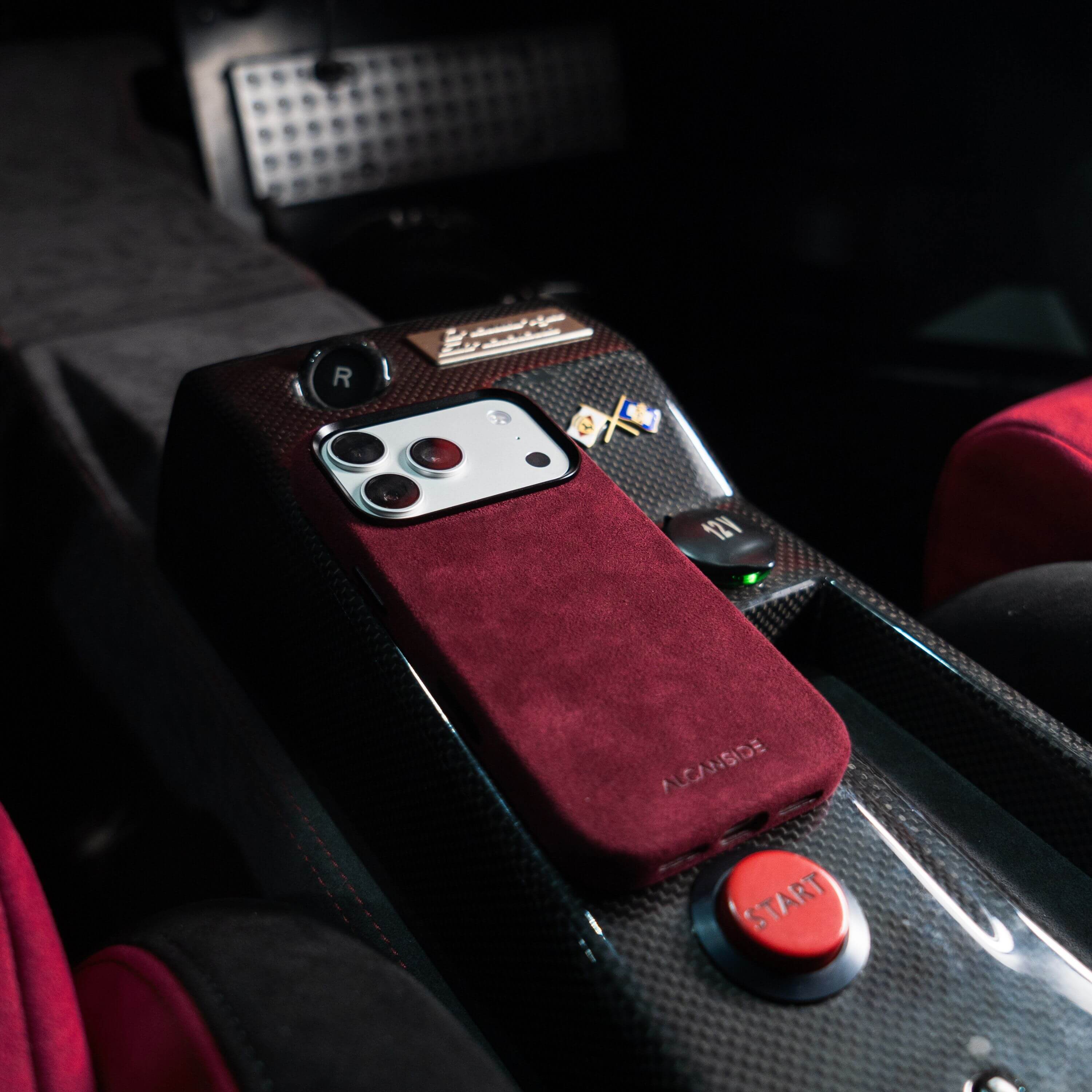 iPhone Alcantara Case - Wine Red
