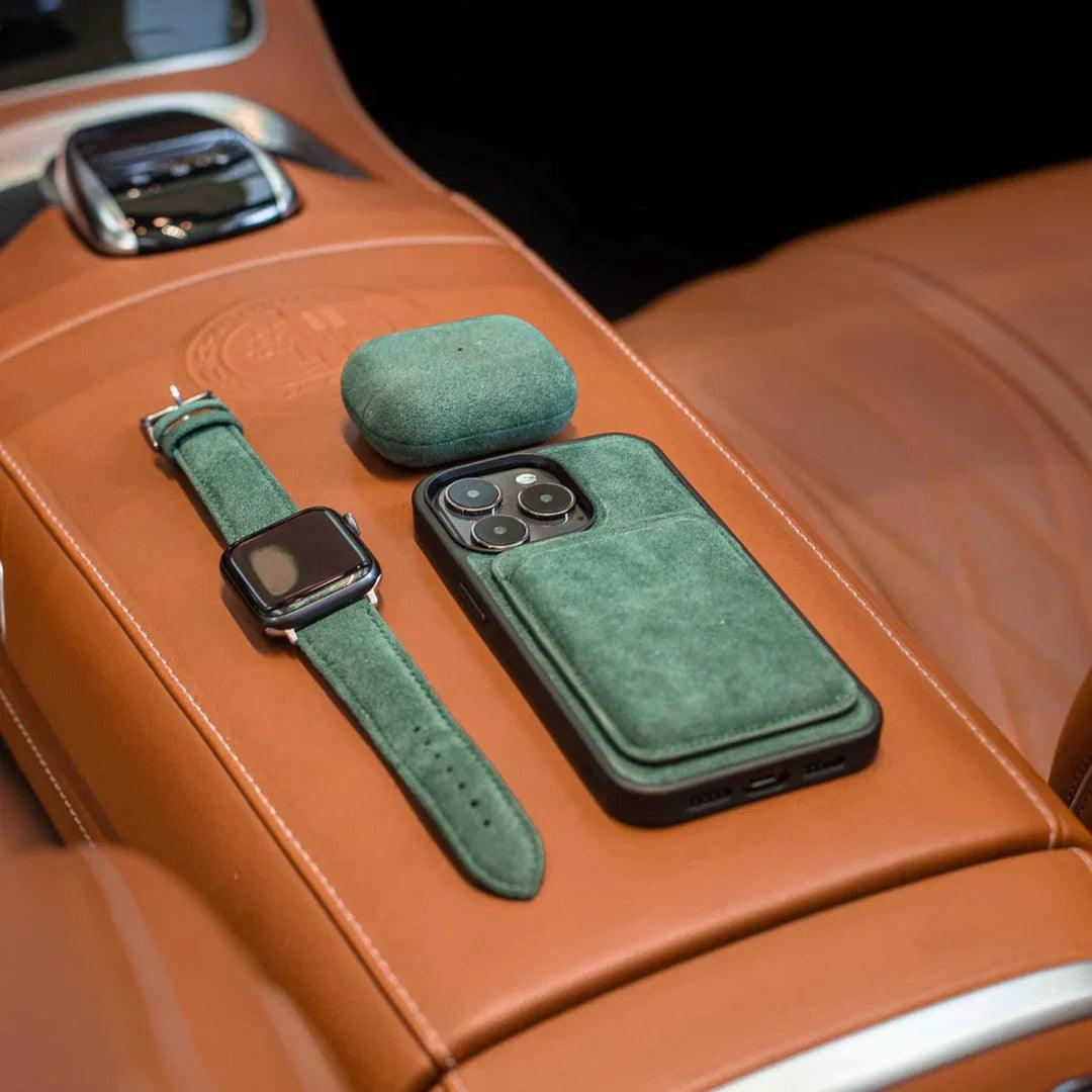 iPhone 14 Pro Max - Alcantara Back Cover - Midnight Green - Alcanside