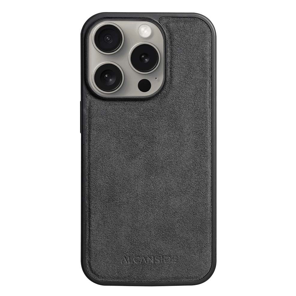 iPhone 15 Pro - Alcantara Back Cover - Space Grey - Alcanside
