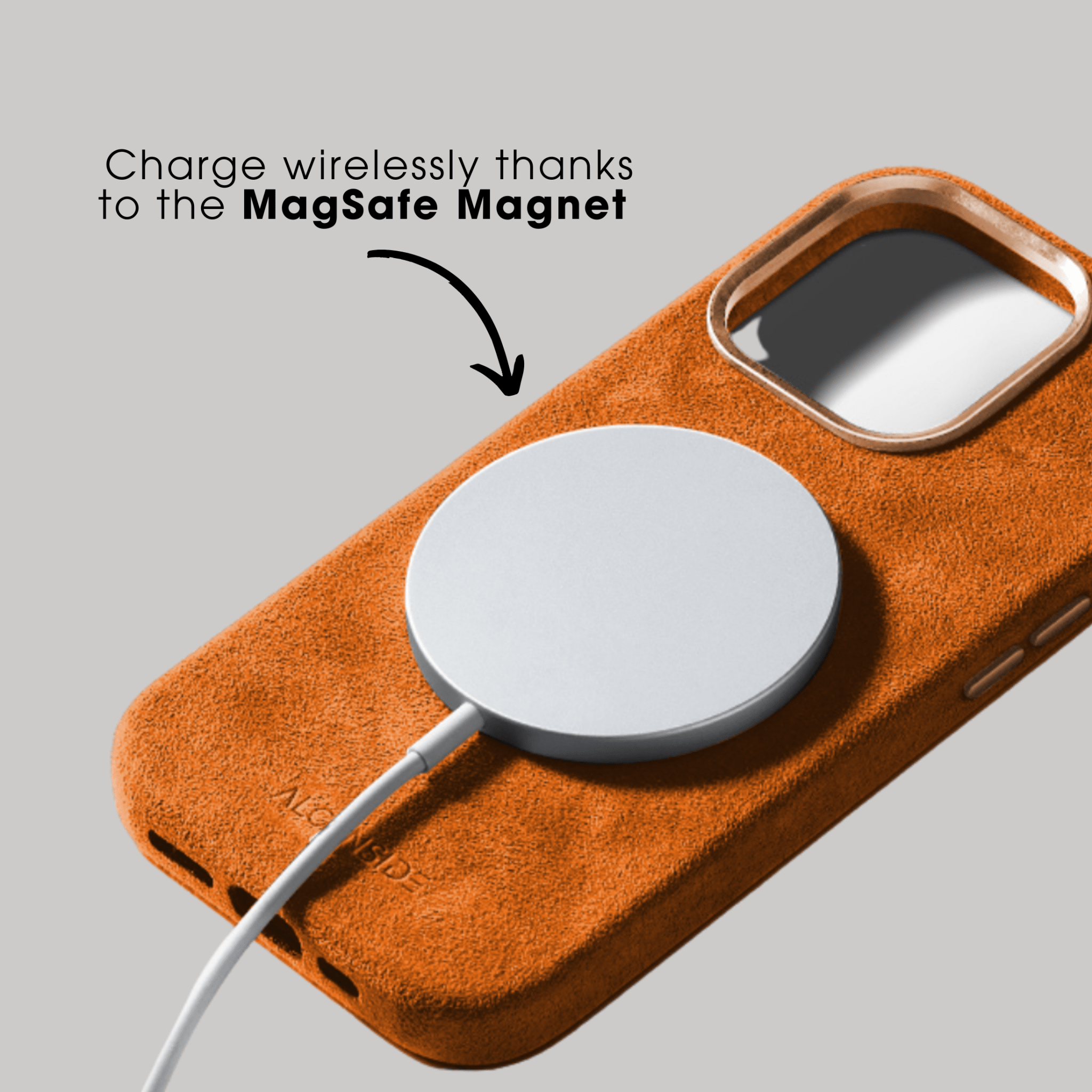 iPhone 15 Pro - Alcantara Case - Orange - Alcanside