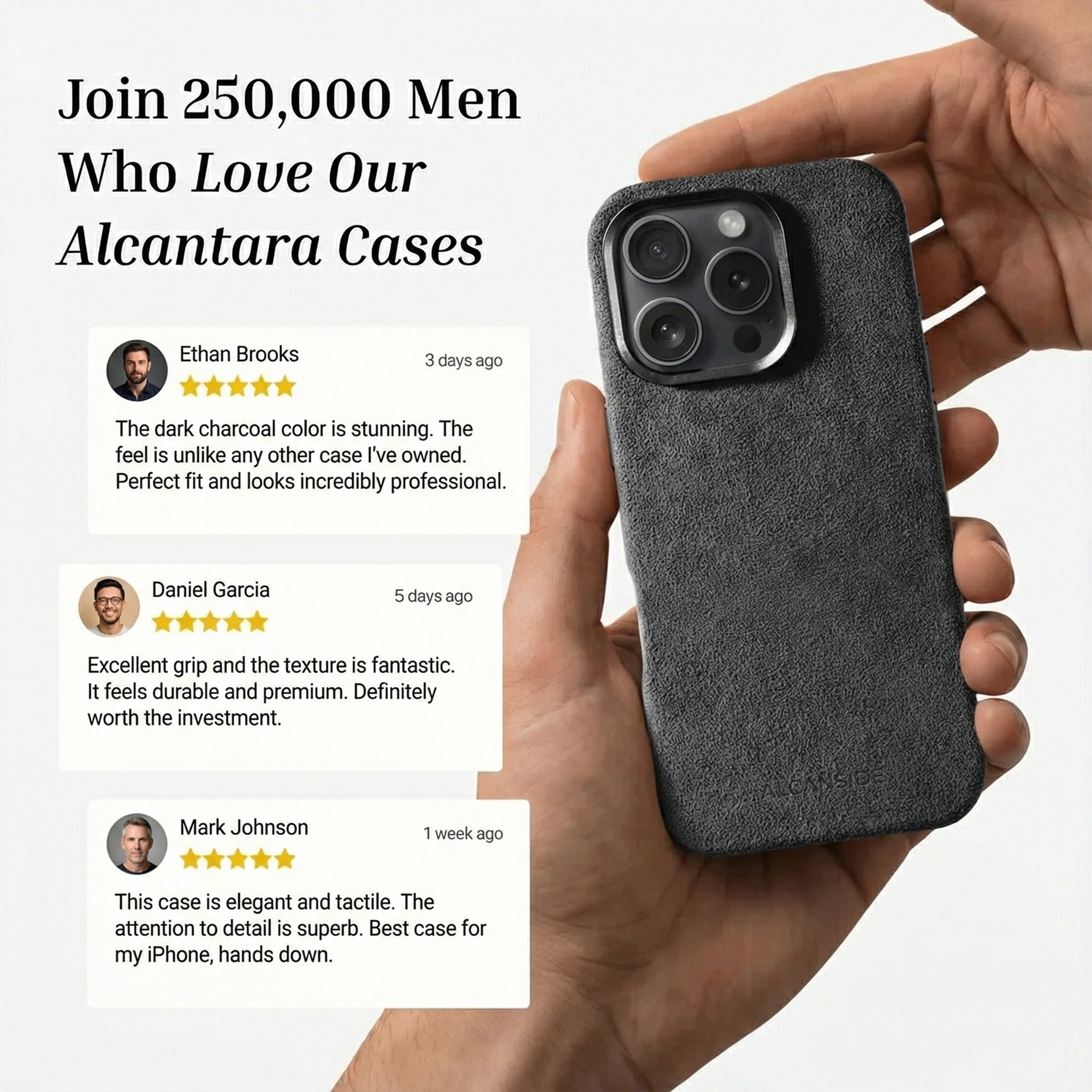 iPhone 16 Pro - Alcantara Case - Space Grey - Alcanside