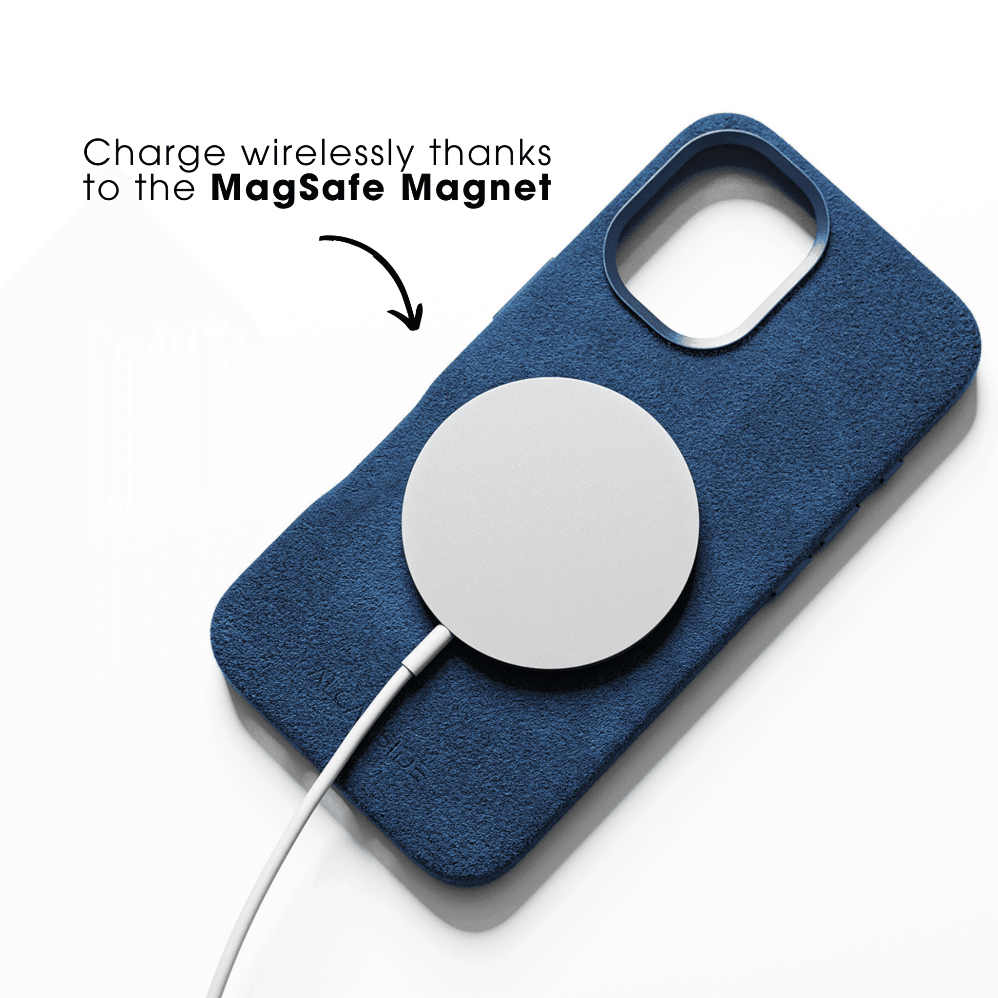 iPhone 16e - Alcantara Case - Ocean blue - Alcanside