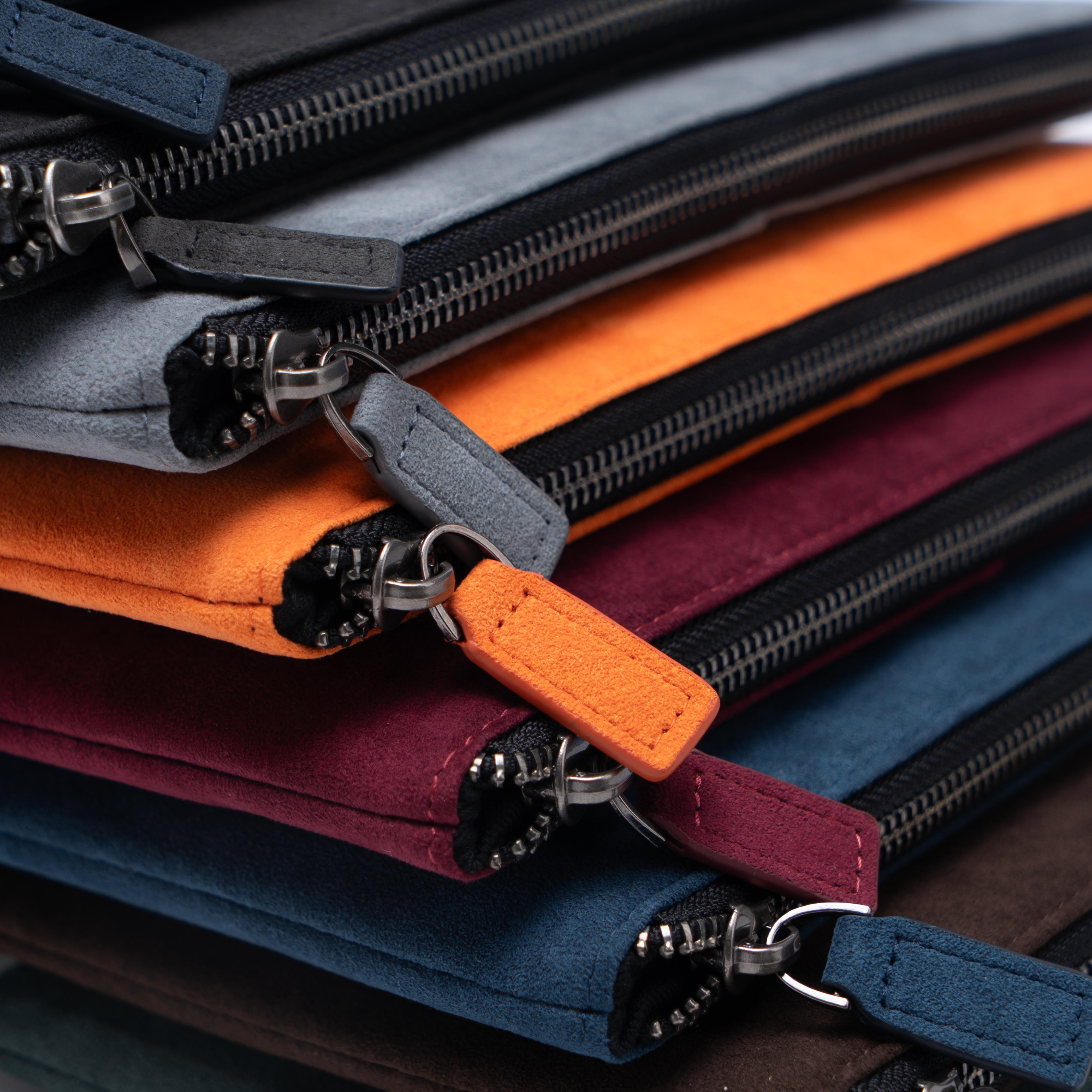 Alcantara Pouch - Navy Blue