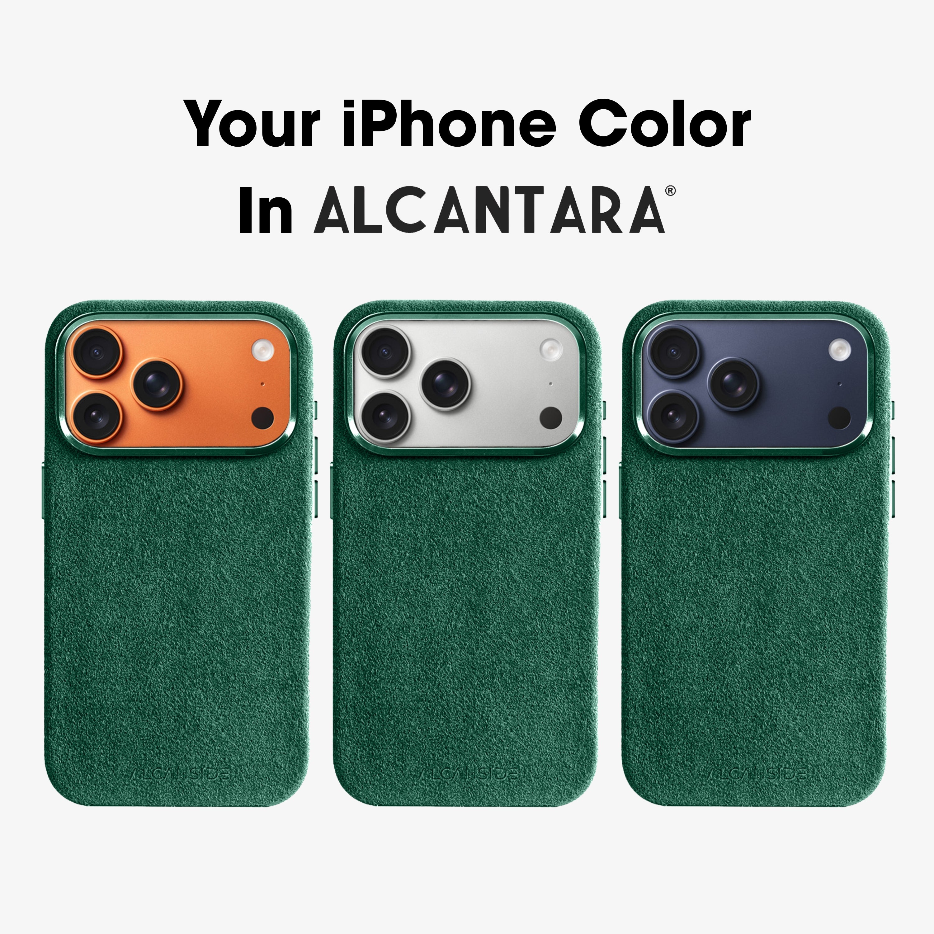 iPhone Alcantara Case - Midnight Green