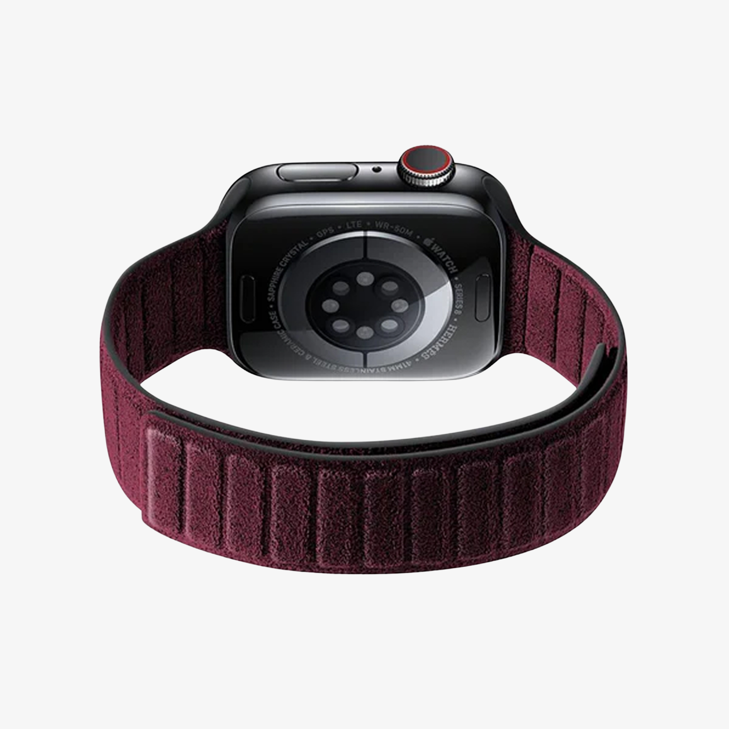 Alcantara Apple Watch Band - Wine Red - 38/40/41/42mm