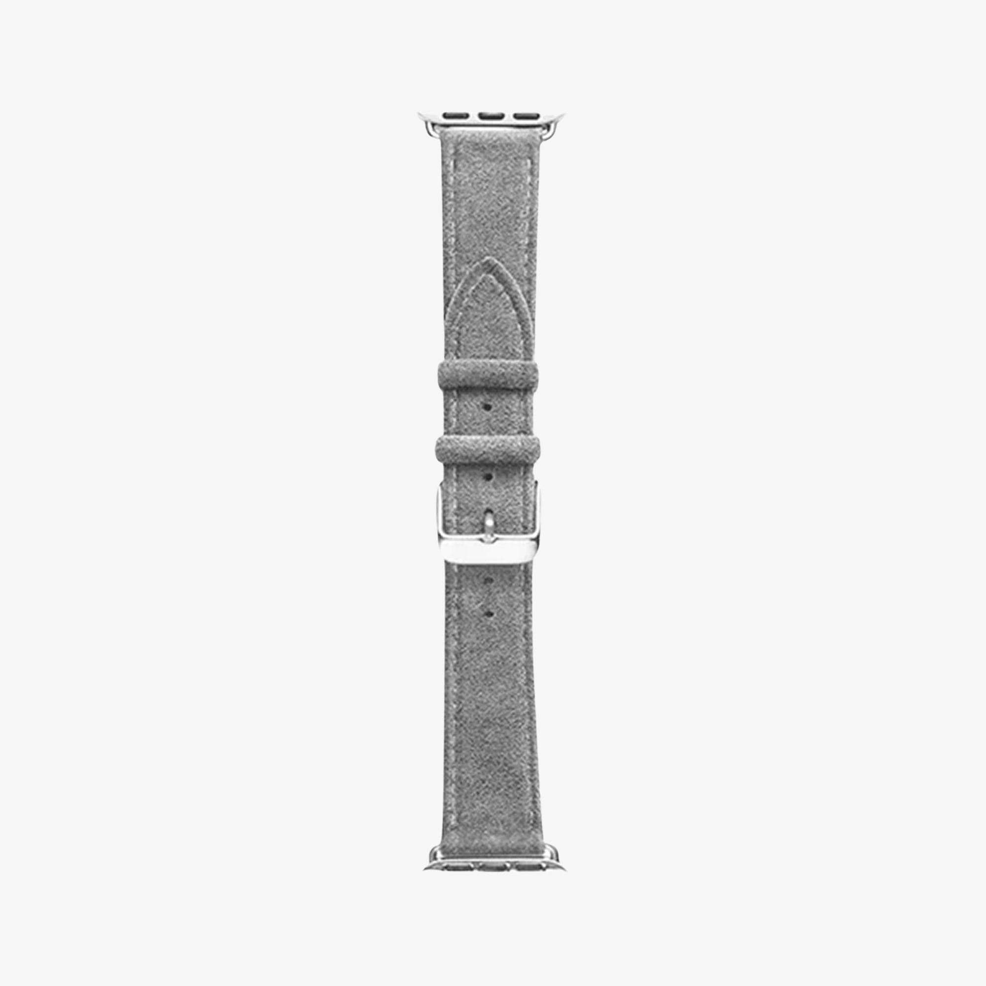 Alcantara Apple Watch Band With Buckle - Nardo Gray - 38/40/41/42mm - Alcanside