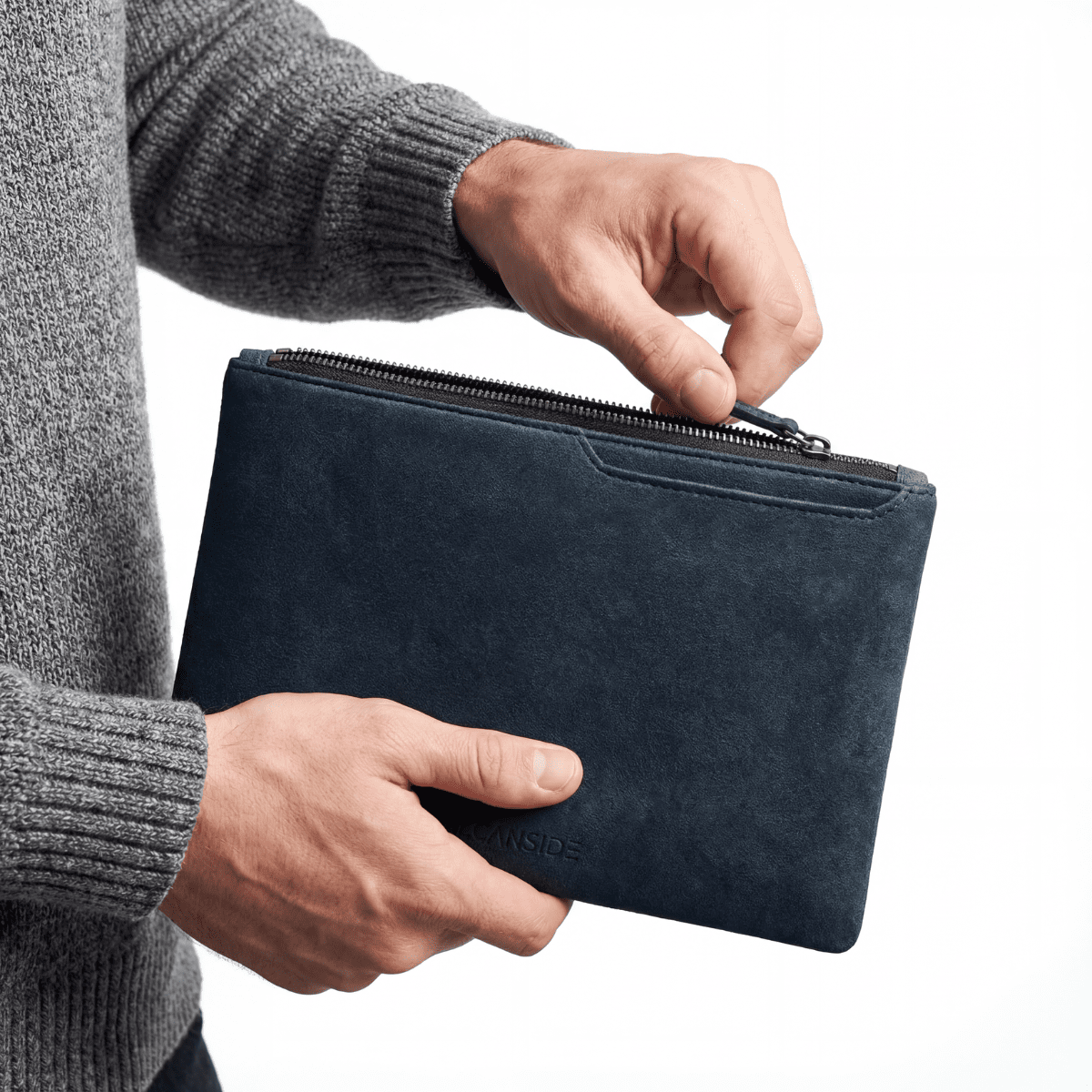 Alcantara Pouch - Navy Blue - Alcanside