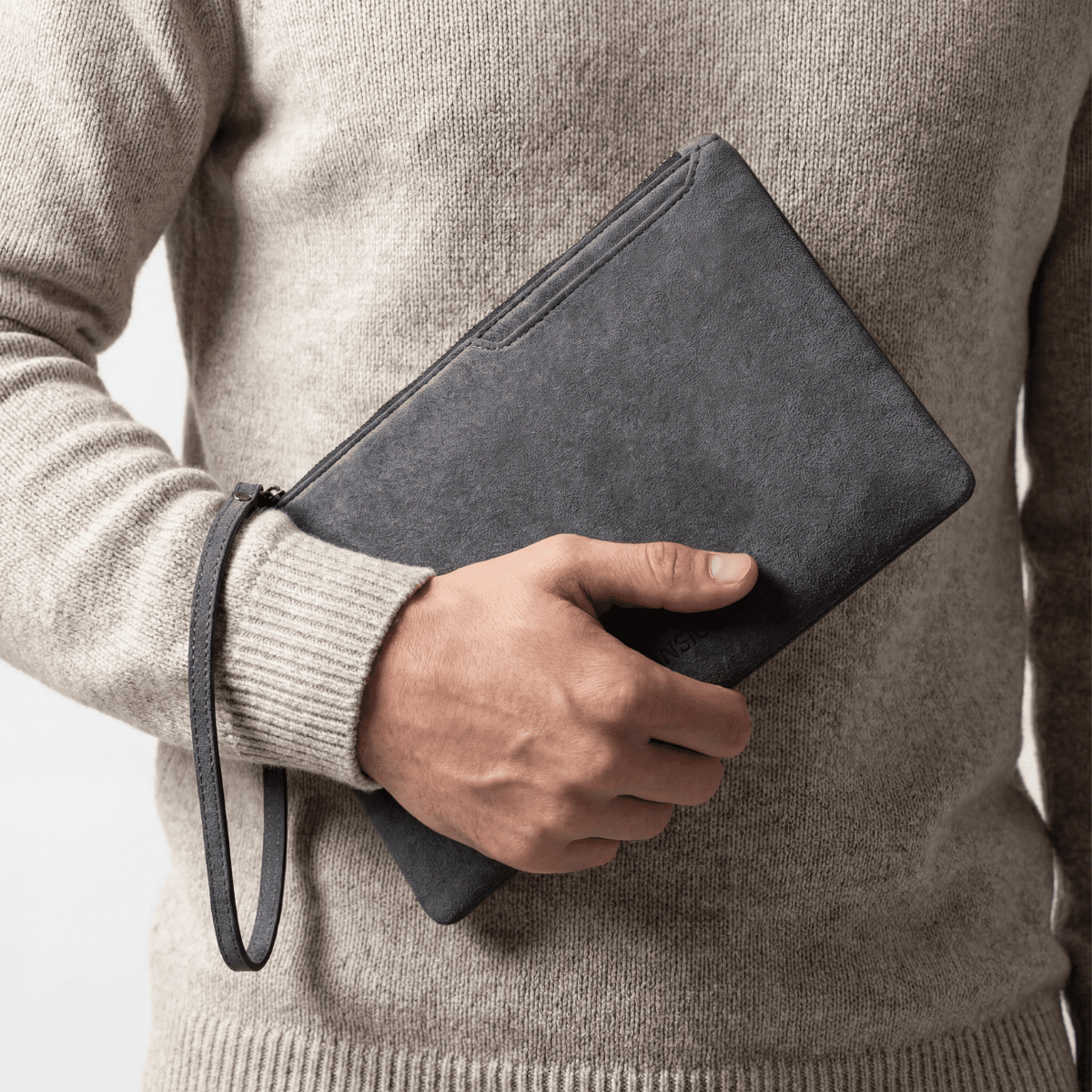 Alcantara Pouch - Space Grey - Alcanside