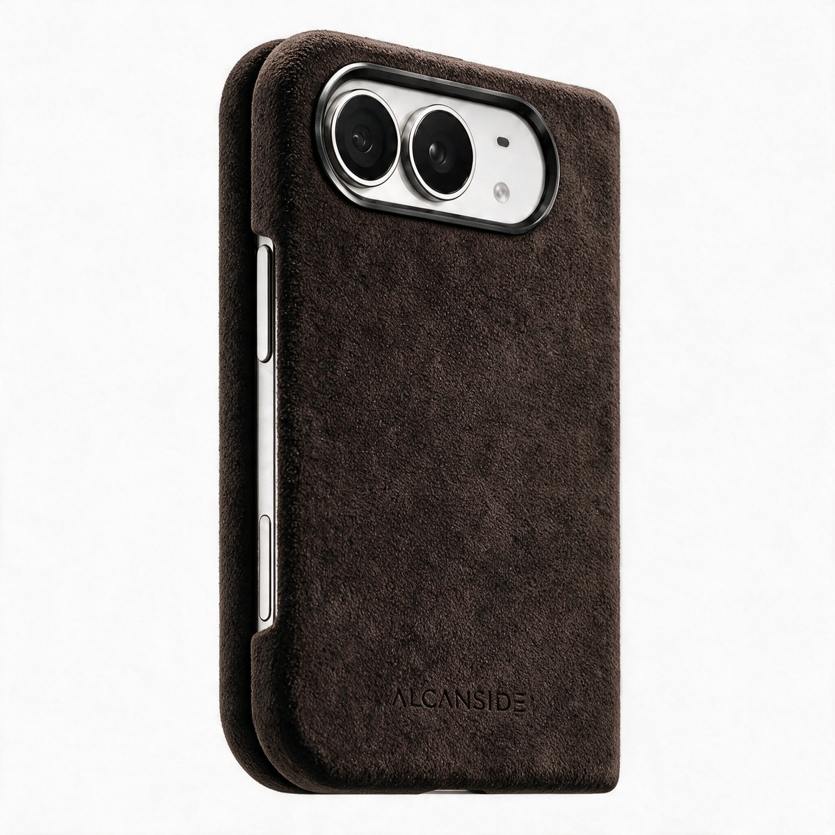 Chocolate Brown Alcantara case for iPhone Duo, product image 1