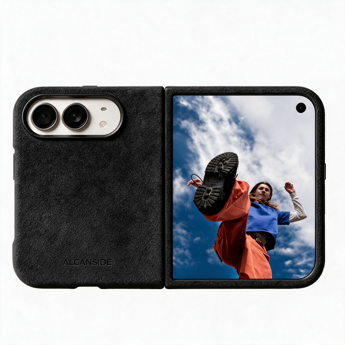 Deep Black Alcantara case for iPhone Duo, product image 2