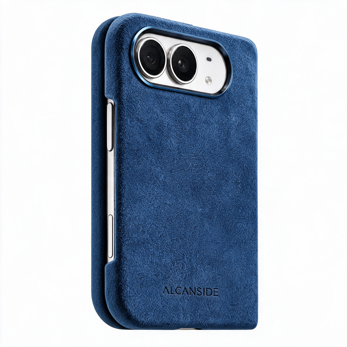 Ocean Blue Alcantara case for iPhone Duo, product image 1