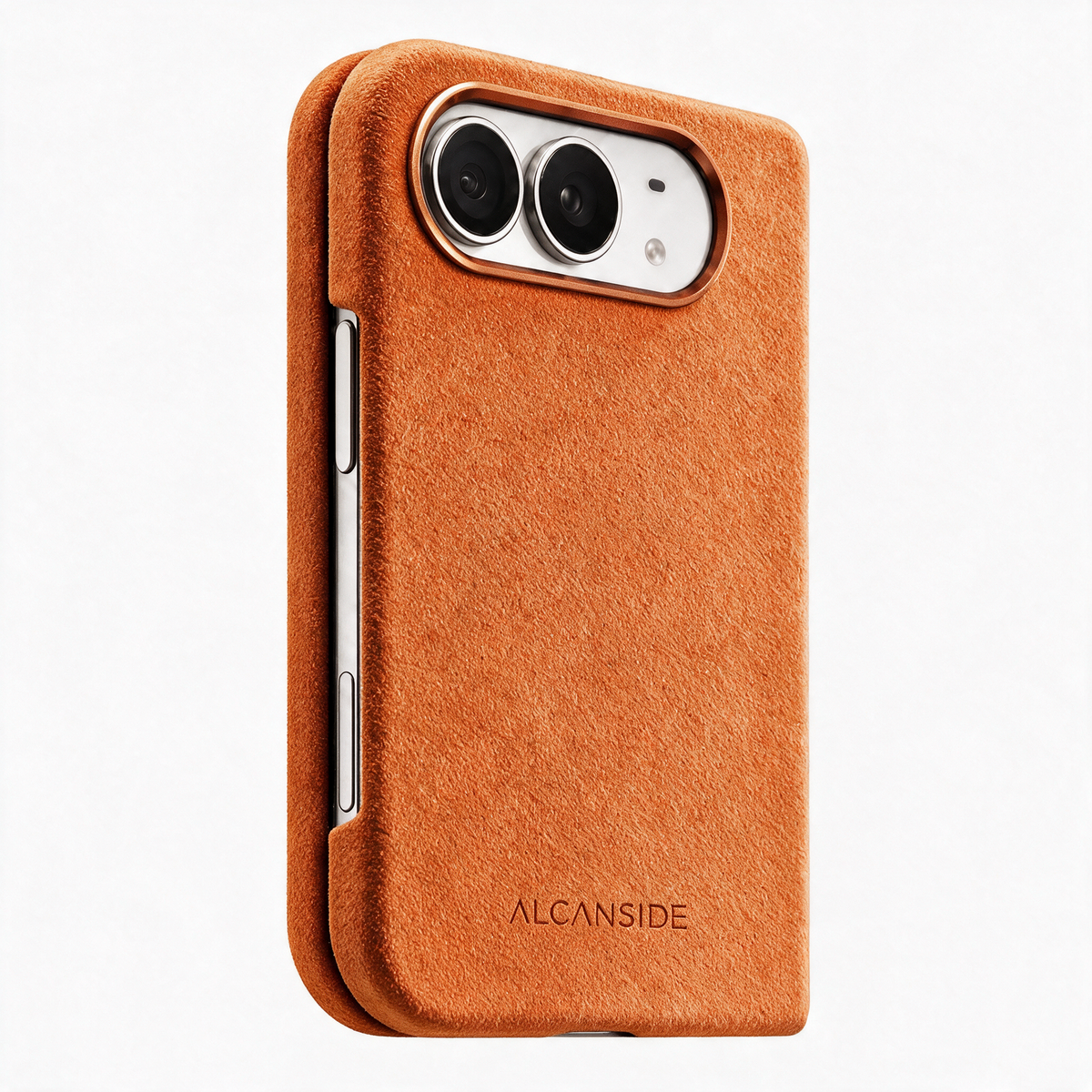 Orange Alcantara case for iPhone Duo, product image 1