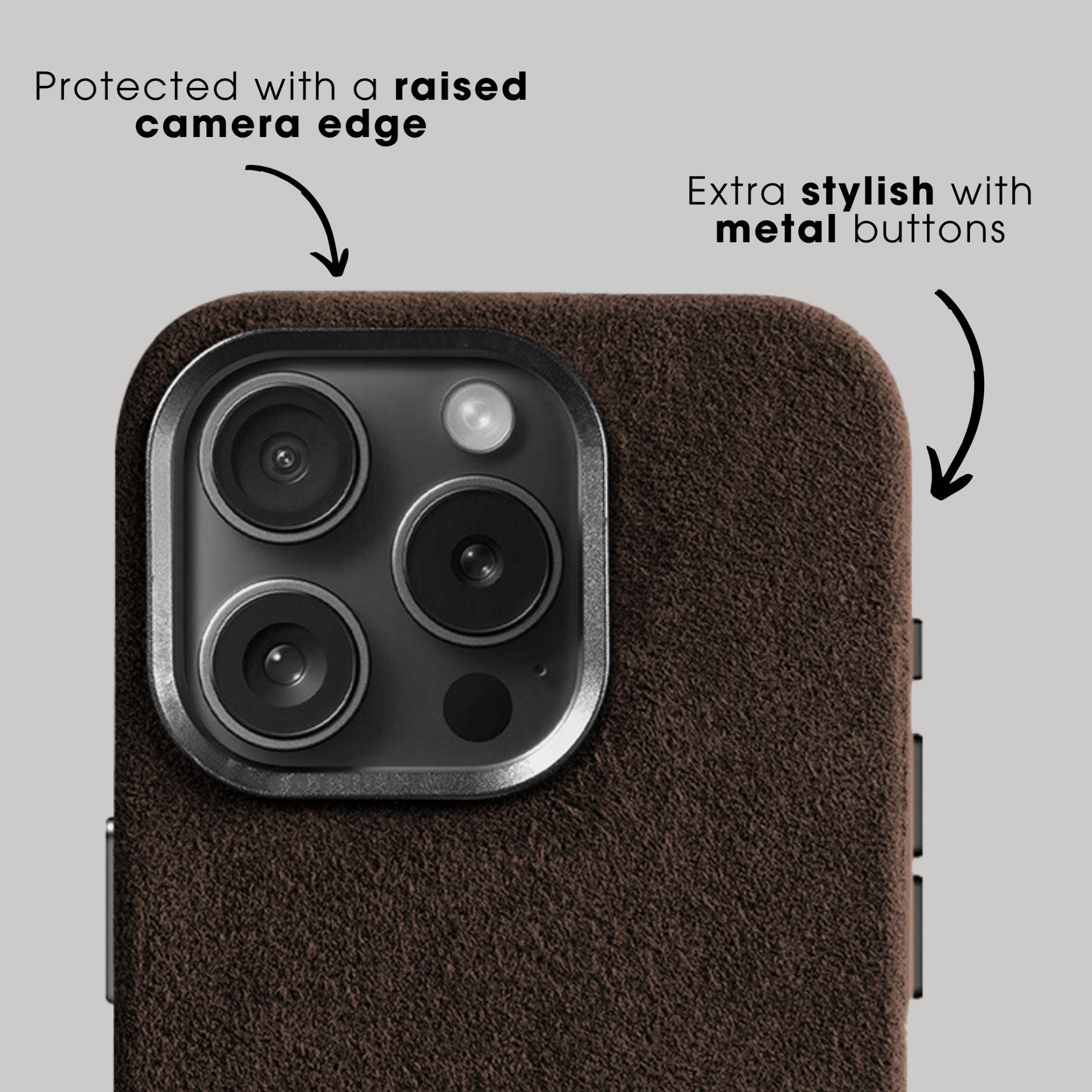 iPhone 15 Pro Max - Alcantara Case - Chocolate Brown - Alcanside