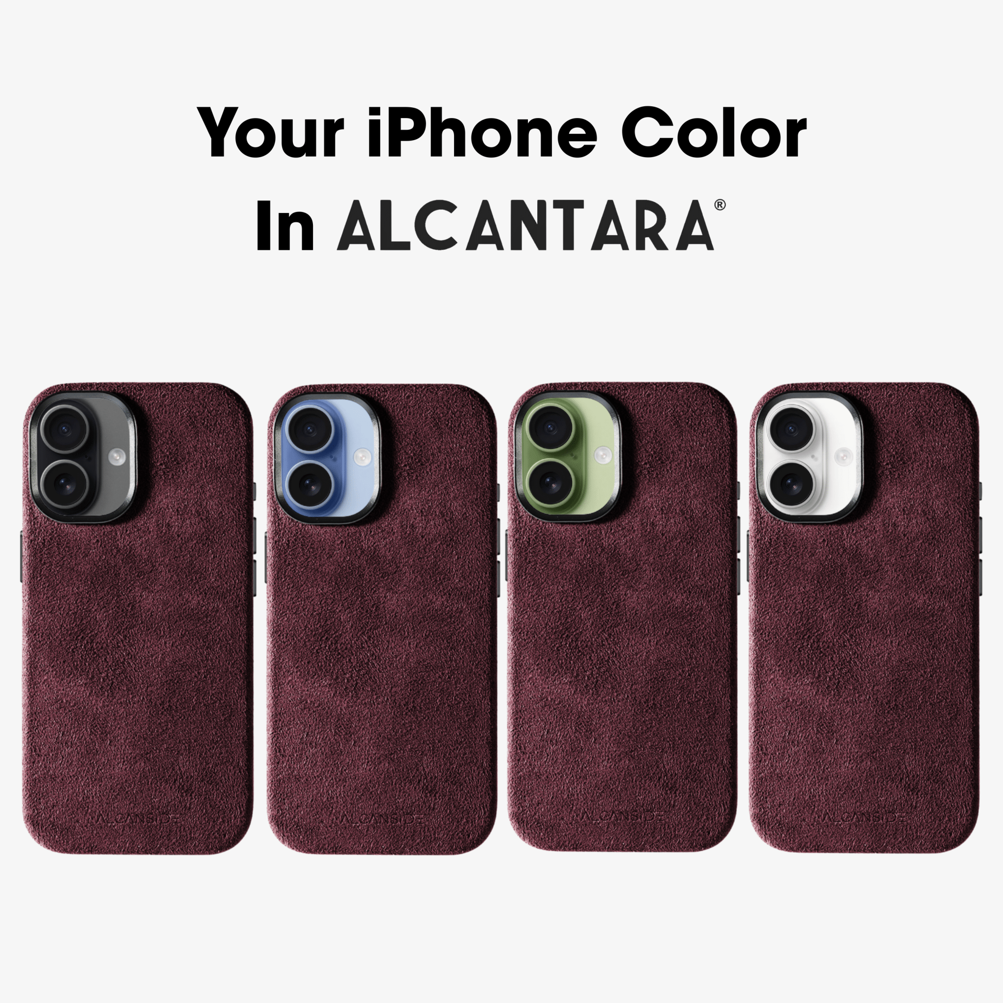 iPhone 17 - Alcantara Case - Wine Red - Alcanside